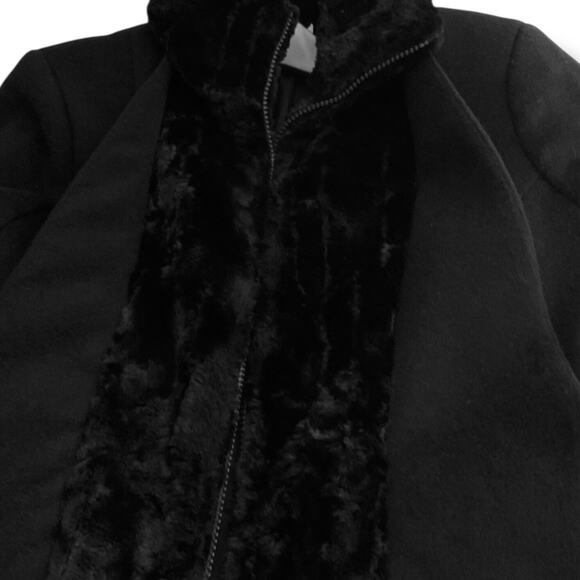 Jacqueline Conoir Wool Designer Coat Women's Sz 10 Modern Chic Jackie O Full Zip - Picture 4 of 10